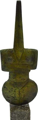 Violin-Shaped Cycladic Idol Bronze Statue