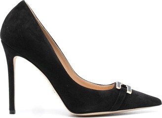 Franchi 100mm suede pumps