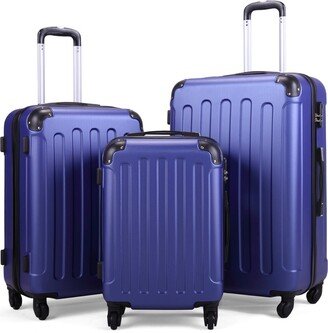 EDWINRAY 3 Piece Luggage Set, Carry-on Check-in Lightweight Expandable Luggage with Spinner Wheels & TSA Lock, Hardshell Suitcase Sets