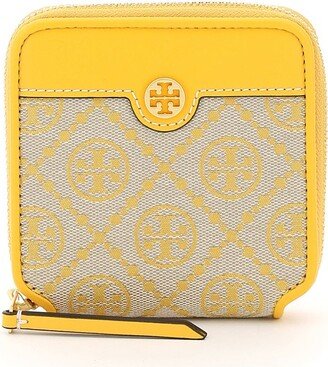 T Monogram Jacquard Bi-Fold Wallet