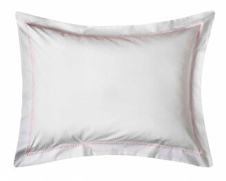 Bovi Fine Linens Bitsy Dots Standard Sham, White/Light Pink