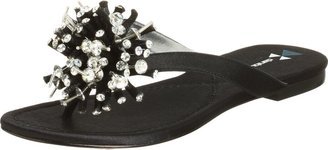 daniblack Women's Jewel Ornamented Thong Sandal