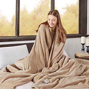 Microlight-to-Berber Reversible Heated Blanket, Twin