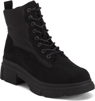 Suede Lace Up Booties for Women-AA