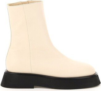 Zip-Up Ankle Boots-AA