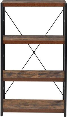 IGEMAN 4-Tier Bob Bookshelf, 24''L*11''W*43''H, 24LBS