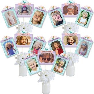 Let's Be Mermaids - Birthday Party Picture Centerpiece Sticks Photo Table Toppers 15 Pieces