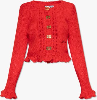 Mohair Cardigan - Red