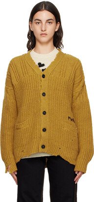 Yellow Raw Edge Cardigan