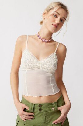 Chelsea Semi-Sheer Lace & Mesh Cami