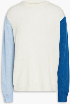 Color-block wool and cashmere-blend sweater-AA