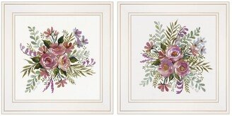 Floral Spray I Ii 2-Piece Vignette by Cindy Jacobs, White Frame, 15 x 19