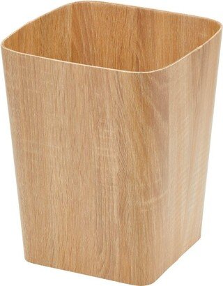 mDesign Square Trash Can Wastebasket, Garbage Bin /Tan