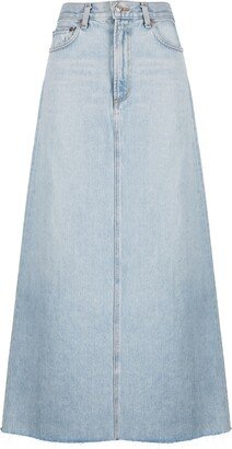 Maxi Denim Skirt-AA