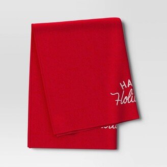 Happy Holiday Kitchen Towels Red