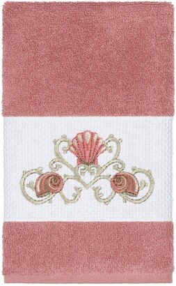 Bella Embellished Hand Towel - Tea Rose