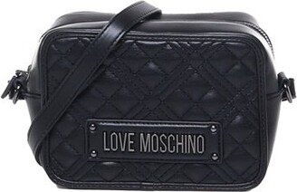 Logo-Plaque Quilted Zipped Crossbody Bag