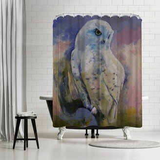 71 x 74 Shower Curtain, Snowy Owl by Michael Creese