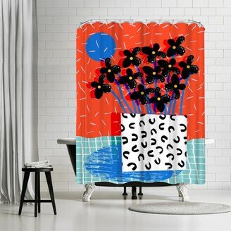 71 x 74 Shower Curtain, Ay Oh by Wacka Designs