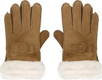 Shearling Embroider Gloves-AA