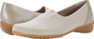 Traveler (Taupe Stretch Fabric) Women's Slip on Shoes