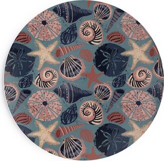 Salad Plates: Seashells And Slate - Multi Salad Plate, Multicolor