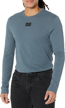 A|X Armani Exchange Men's Regular Fit Long Sleeve Crew Neck Logo Tee