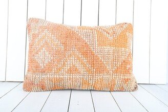 Turkish Kilim Pillow, Vintage Home Decor, Handmade Anatolian Lumbar Pillow Case, Cushion Cover, Boho Decor