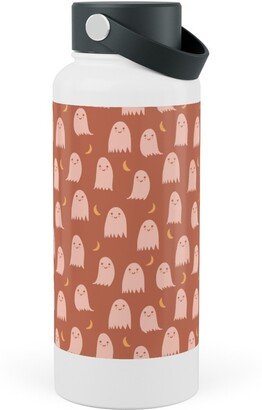 Photo Water Bottles: Cute Halloween Ghosts Stainless Steel Wide Mouth Water Bottle, 30Oz, Wide Mouth, Pink