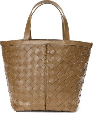 Tiffany & Fred Paris Woven Leather Top Handle Shoulder Bag