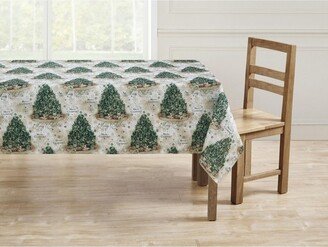 Kate Aurora Holiday Living Classic Christmas Trees Fabric Tablecloth - 60 in. W x 104 in. L