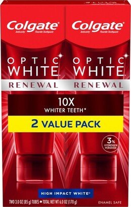 Optic White Renewal High Impact Whitening Toothpaste - 3oz/2pk