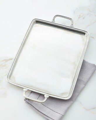 Large Handled Pewter Tray