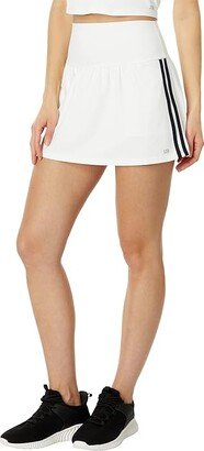 Airweight High-Waist Skort with Stripes (White/Indigo) Women's Skort