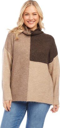 Size Color-Block Sweater (Multicolor) Women's Sweater