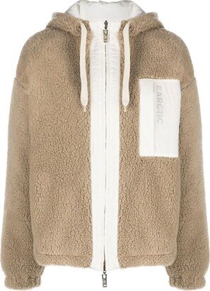 Faux Shearling Hooded Jacket