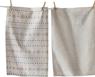 tagltd Bliss Block Print Dishtowel S2