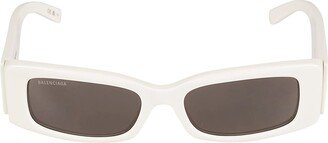 Balenciaga Eyewear Logo Sided Rectangular Frame Sunglasses