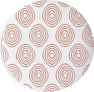 Salad Plates: Abstract Circle - Terracotta Salad Plate, Brown