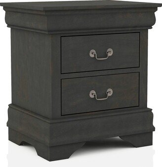 Hypatia Transitional Wood 2-Drawer Nightstand