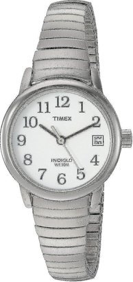 Women's T2H371 Easy Reader 25mm Silver-Tone Stainless Steel Expansion Band Watch