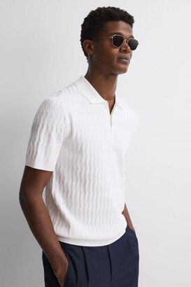 Ché Textured Half-Zip Polo Shirt-AA