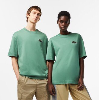 Unisex Loose Fit Large Croc Organic Heavy Cotton T-Shirt-AA
