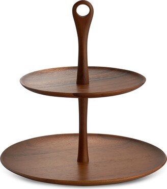 Skye Dinnerware Collection by Robin Levien Wood Tiered Dessert Stand