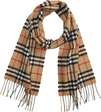 127x20 Vintage Check Cashmere Scarf (Beige) Scarves