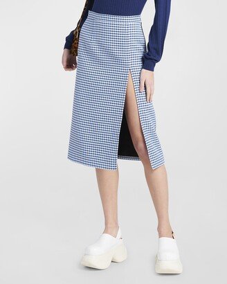 Gingham Midi Skirt