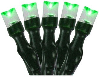 Northlight Set of 20 Battery Operated Green Led Wide Angle Christmas Lights Wire