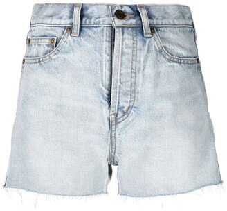 Raw-Hem Denim Shorts-AC