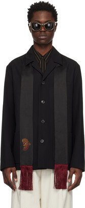 Black Notched Lapel Jacket