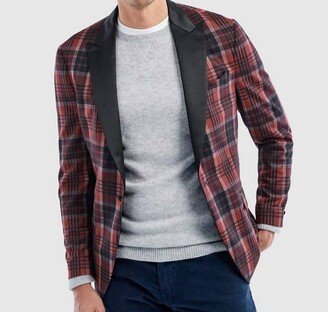 Men's Holiday Printed Sport Coat In Red